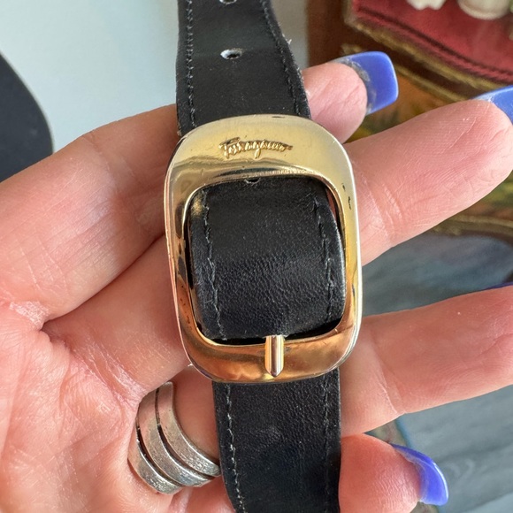 Salvador Ferragamo Vintage Black Pouch Bag - Picture 8 of 12